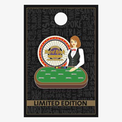 Limited Edition Hollywood, FL Money Wheel Pin