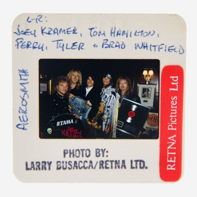 Aerosmith Original 35MM Photograph in Boxed Acrylic Case