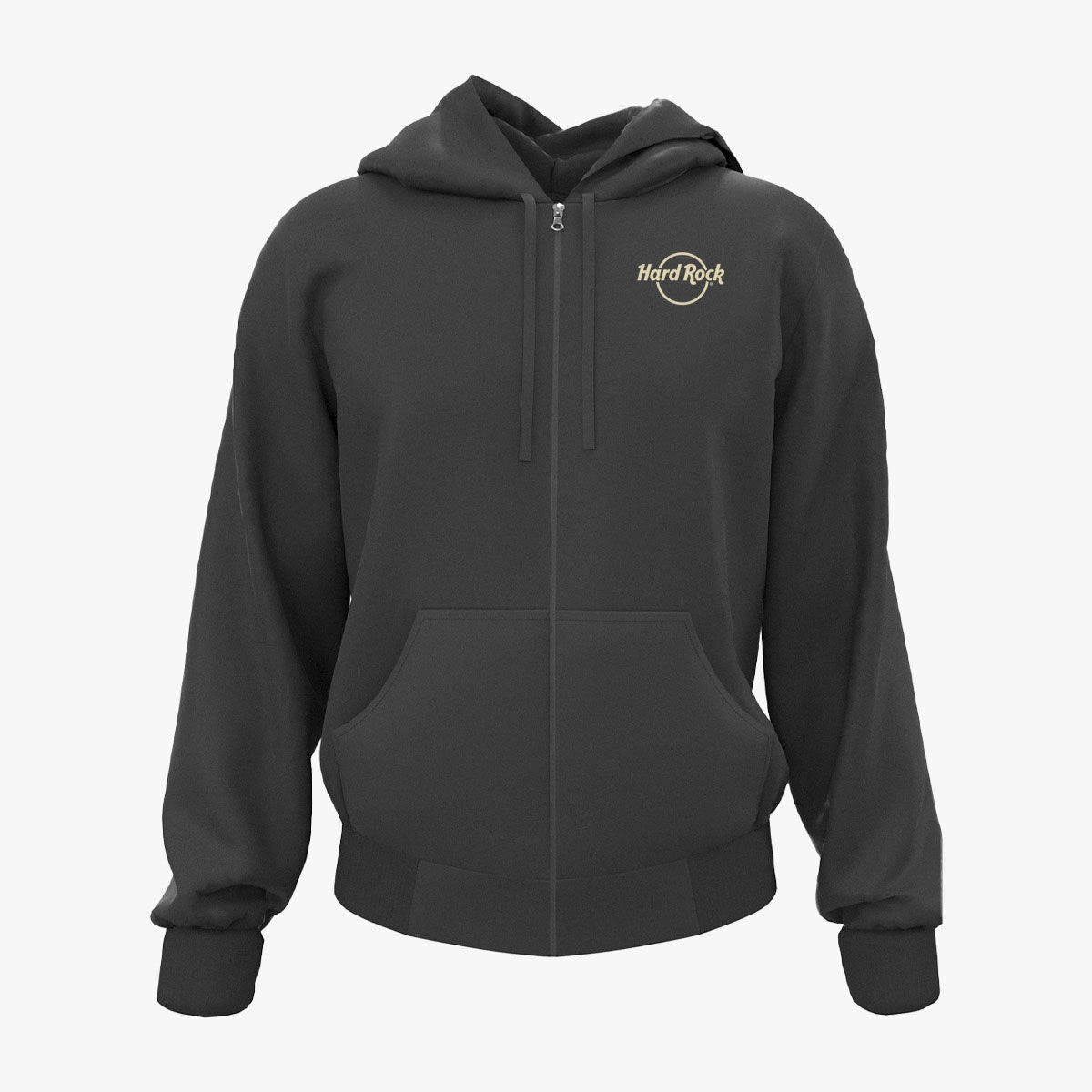 Queen of Hearts Ladies Fit Full Zip Hoodie in Charcoal Online Rock Shop