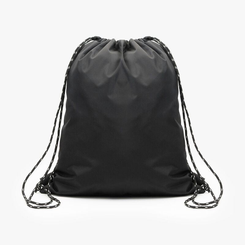 Nylon Drawstring Bag in Black Online Rock Shop