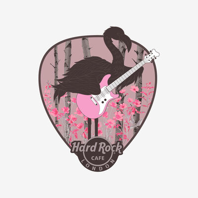 Collectible London Flamingo Guitar Pin