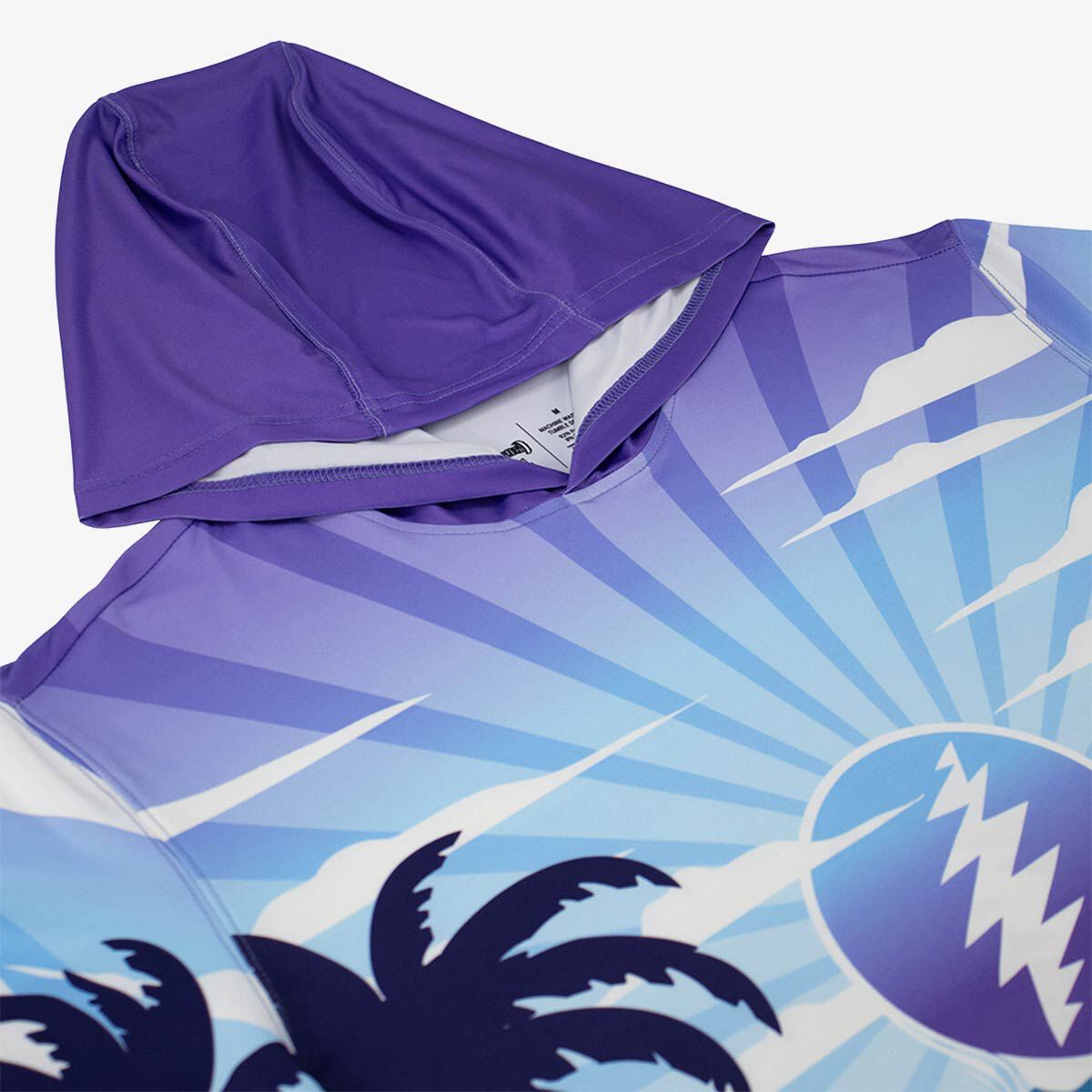 Grateful Dead Rising Sun UPF50 Hoodie in Tie-Dye Purple