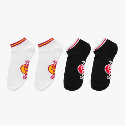 Hard Rock Logo Shorty Sock Set 2Pk Hard Rock Logo Shorty Sock Set 2Pk