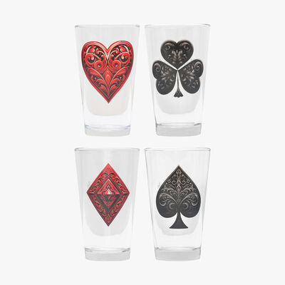 Casino Card Suit Pint Set Casino Card Suit Pint Set