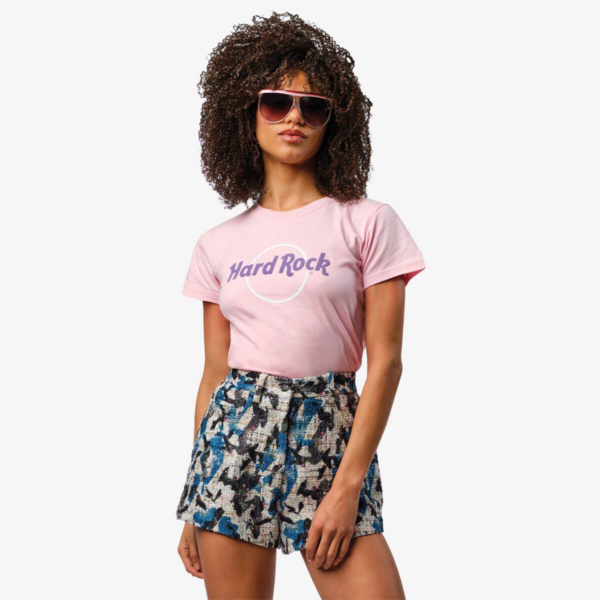 ★SHADOWS FLOWER TEE XL Ladies Fit Pop of Color Tee in Rose Shadow | Online Rock Shop