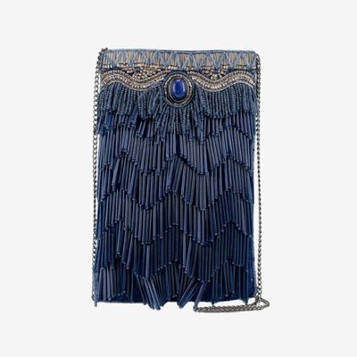 Mary Francis True Blue Crossbody Phone Bag