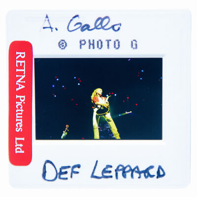 Def Leppard Boxed Original 35MM Photograph in Acrylic Case