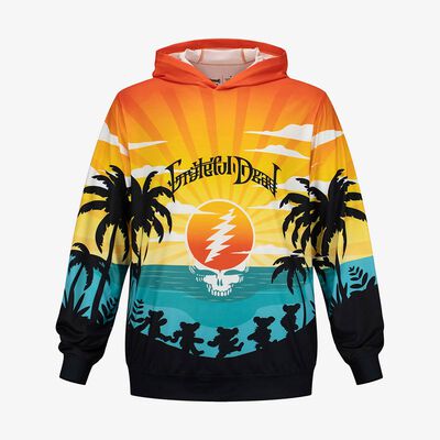Grateful Dead Rising Sun UPF50 Hoodie in Tie-Dye Orange Grateful Dead Rising Sun UPF50 Hoodie in Tie-Dye Orange