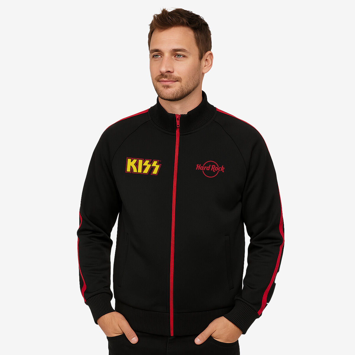 Hard Rock x KISS Alive Adult Fit Track Jacket in Black | Online