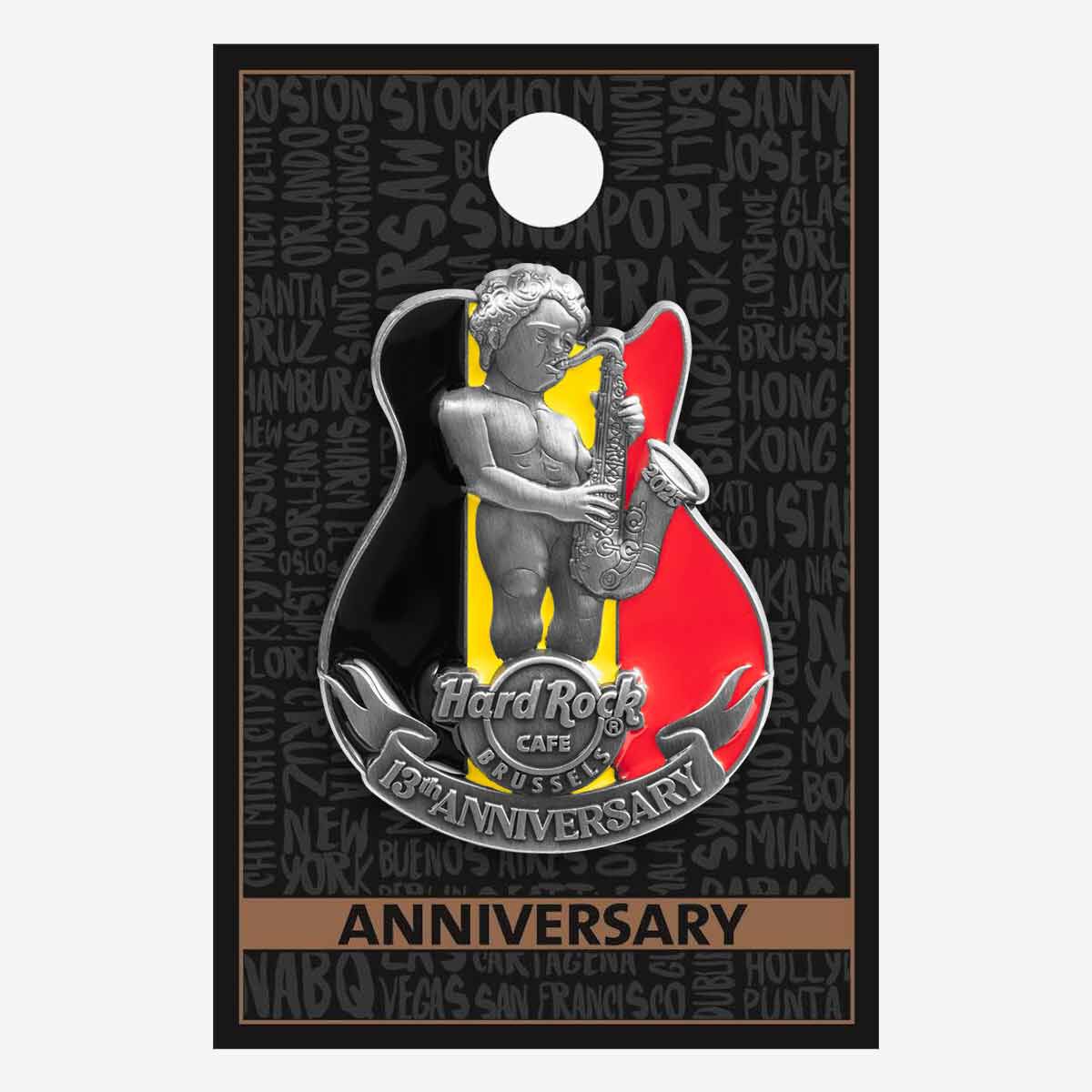 Brussels 13th Anniversary Manneken Sax Limited Edition Pin