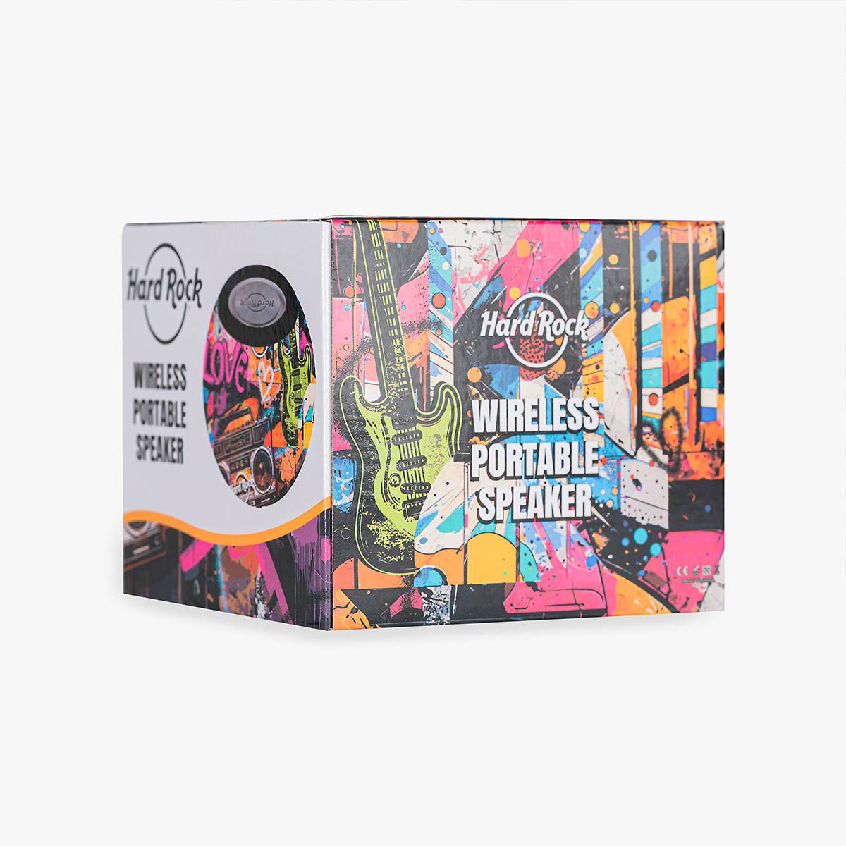 Hard Rock Graffiti Multi-Color Round Wireless Speaker | Online
