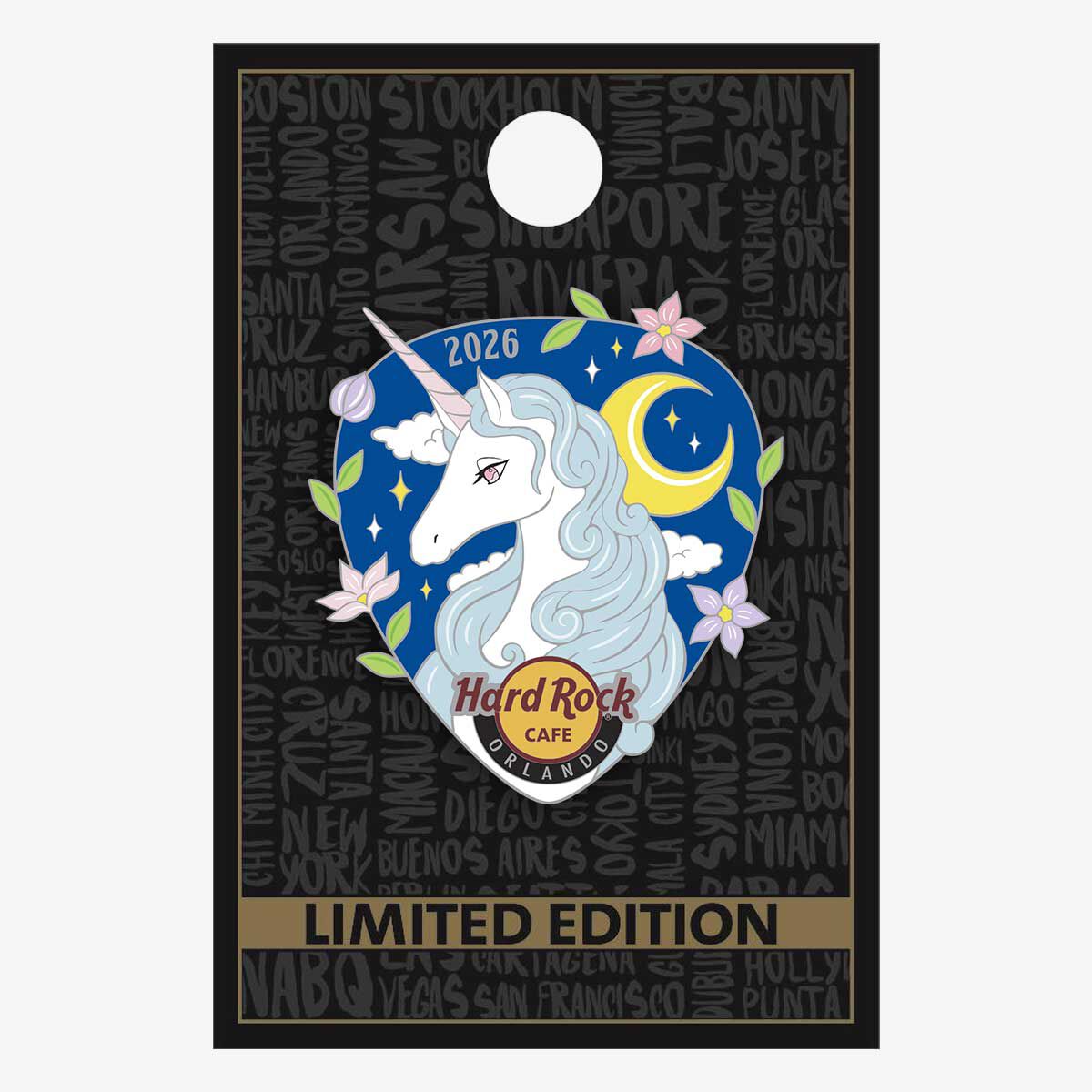 Hard Rock Cafe Orlando 2026 Unicorn Pick Limited Edition Pin