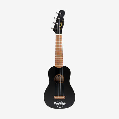Fender x Hard Rock Venice Ukulele in Satin Black with Bag Fender x Hard Rock Venice Ukulele in Satin Black with Bag