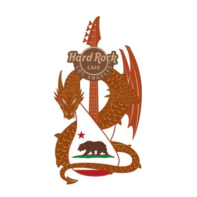 3D Dragon and Flag Guitar Pin 3D Dragon and Flag Guitar Pin