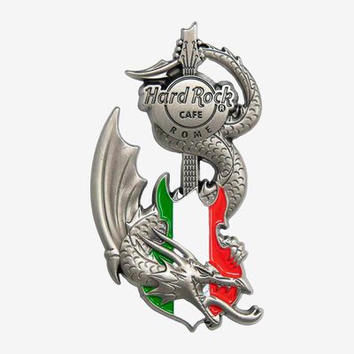 3D Dragon and Flag Guitar Pin 3D Dragon and Flag Guitar Pin