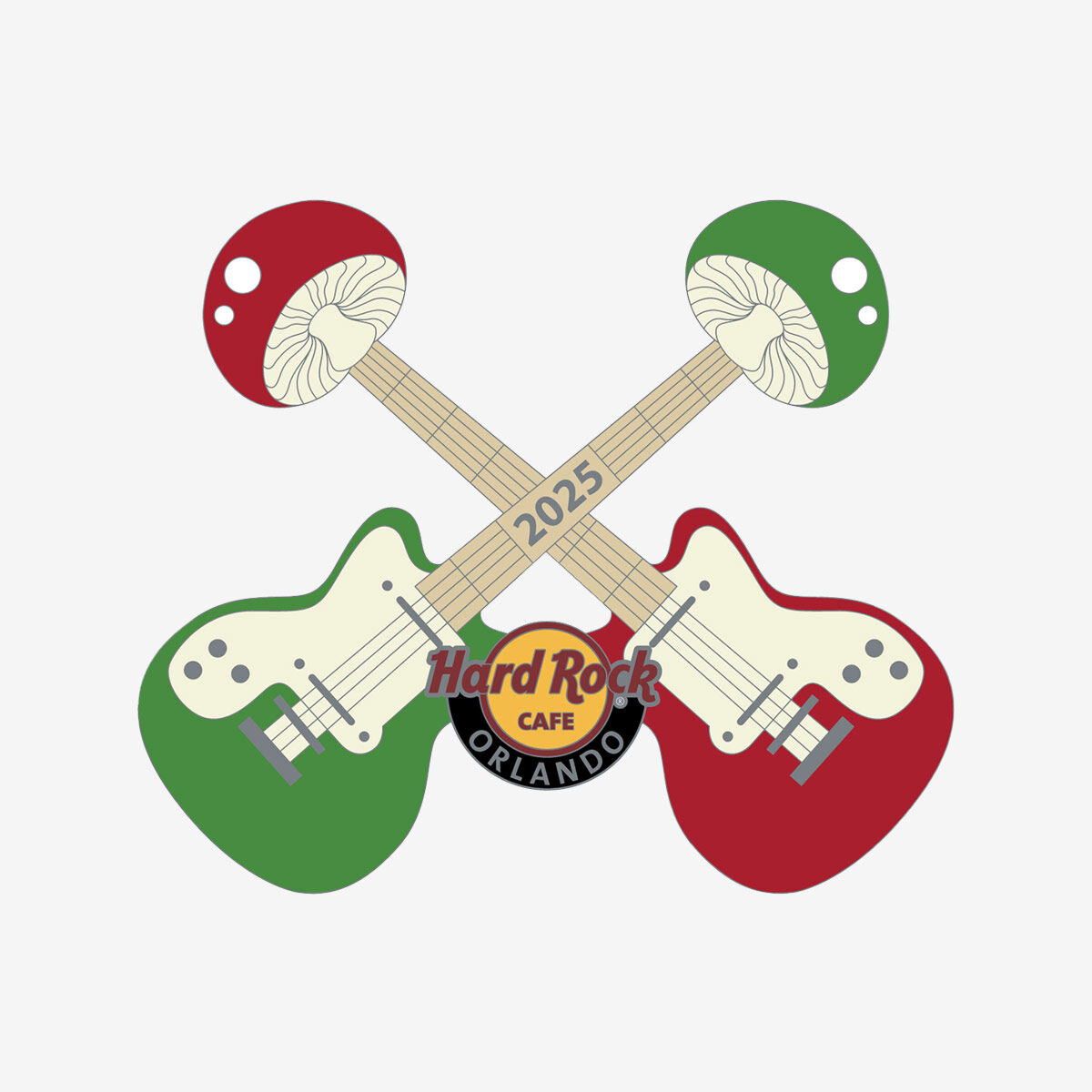 ギター Malasaga Orlando Limited Edition Orlando Mushroom Guitars Pin | Online Rock Shop