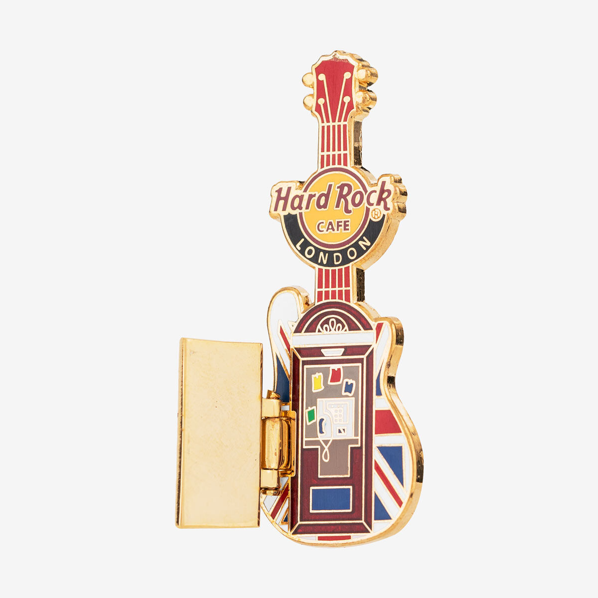 London Hinged Phone Booth Guitar Pin | Online Rock Shop