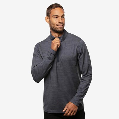 Travis Mathew x Hard Rock Havasu Quarter Zip Up Pullover in Vintage Indigo Travis Mathew x Hard Rock Havasu Quarter Zip Up Pullover in Vintage Indigo