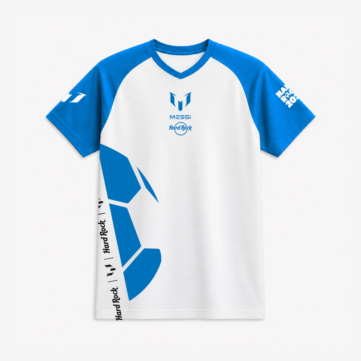 Hard Rock x Messi 2026 Raglan Tee in White | Online Rock Shop