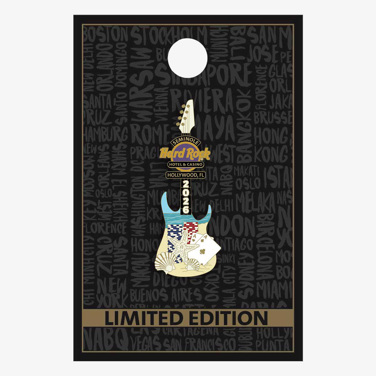 Hard Rock Hollywood FL Beach Chips Limited Edition 2026 Pin