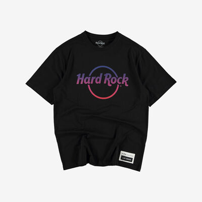 Adult Fit Gradient Logo Tee in Black