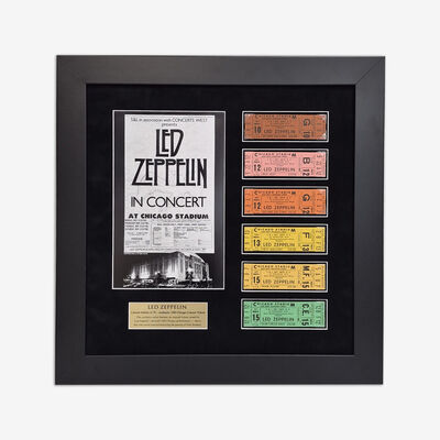 Limited Edition Led Zeppelin Framed Concert 6 Ticket Collage
