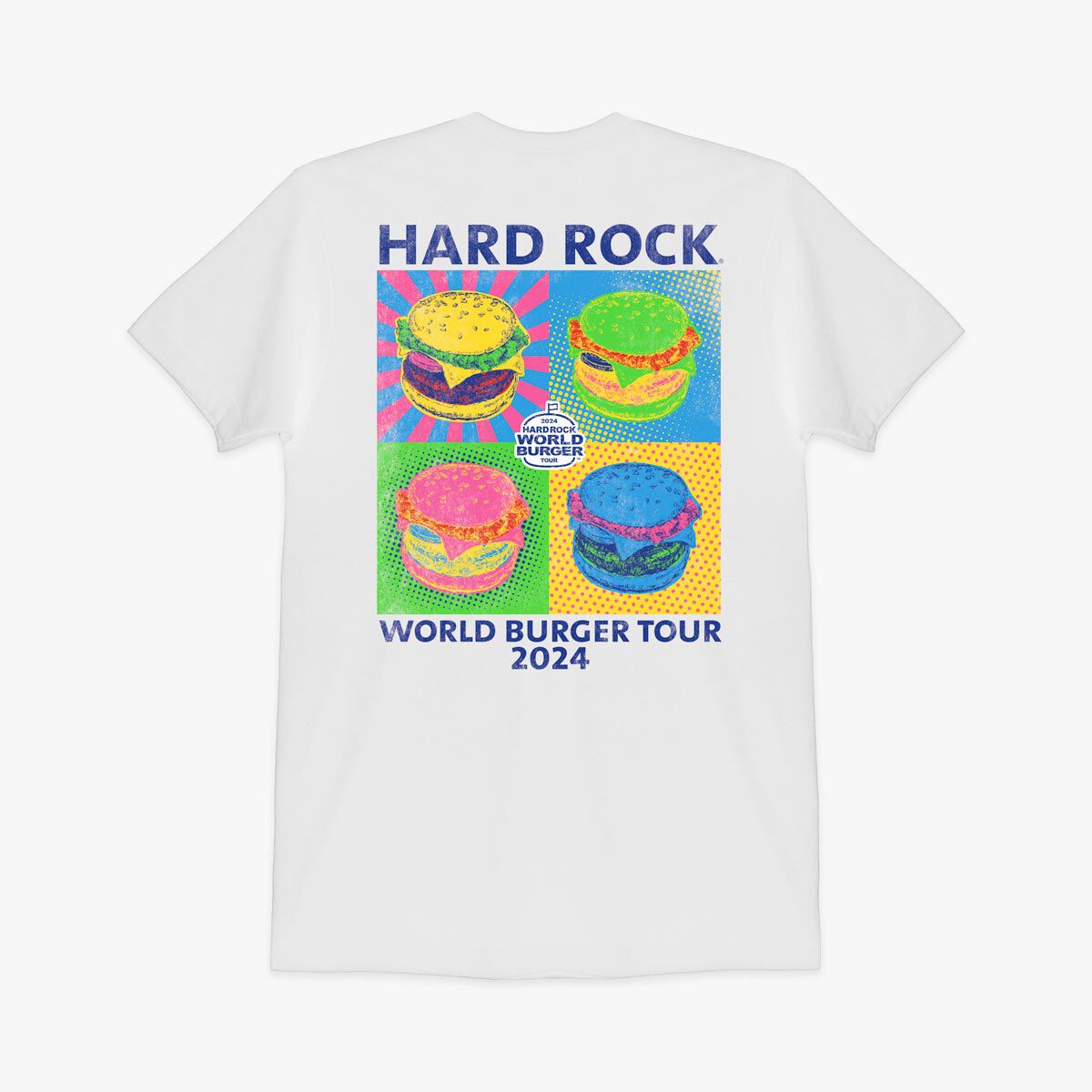 World Burger Tour 2024 Pop Art Tee in White | Online Rock Shop