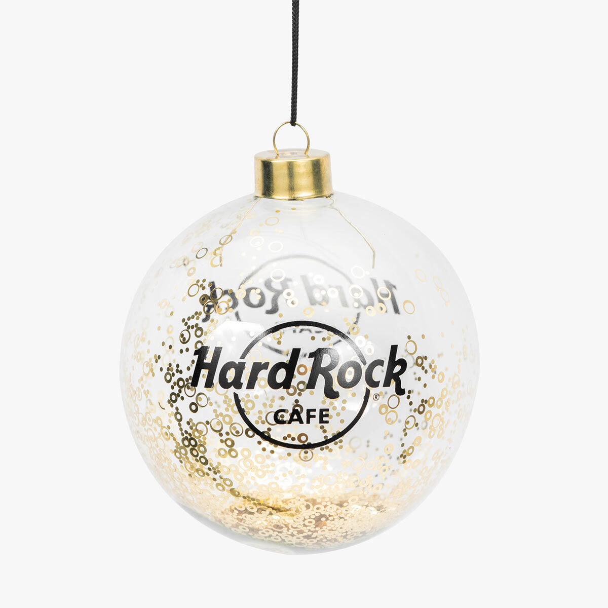Rock Your Holidays with Hard Rock Gold Confetti Ornament - Limited