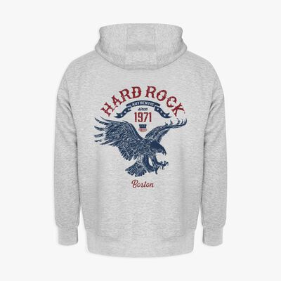 Adult Fit Eagle Zip Hoodie in Gray Adult Fit Eagle Zip Hoodie in Gray