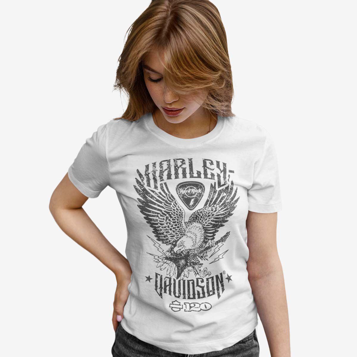 White harley best sale davidson t shirt