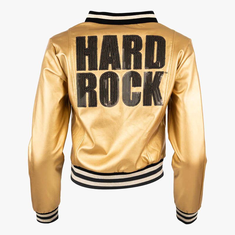 Metallic Gold Bomber Jacket by Hard Rock image number 2