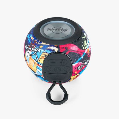 Round Wireless Speaker in Graffiti Multi-Color