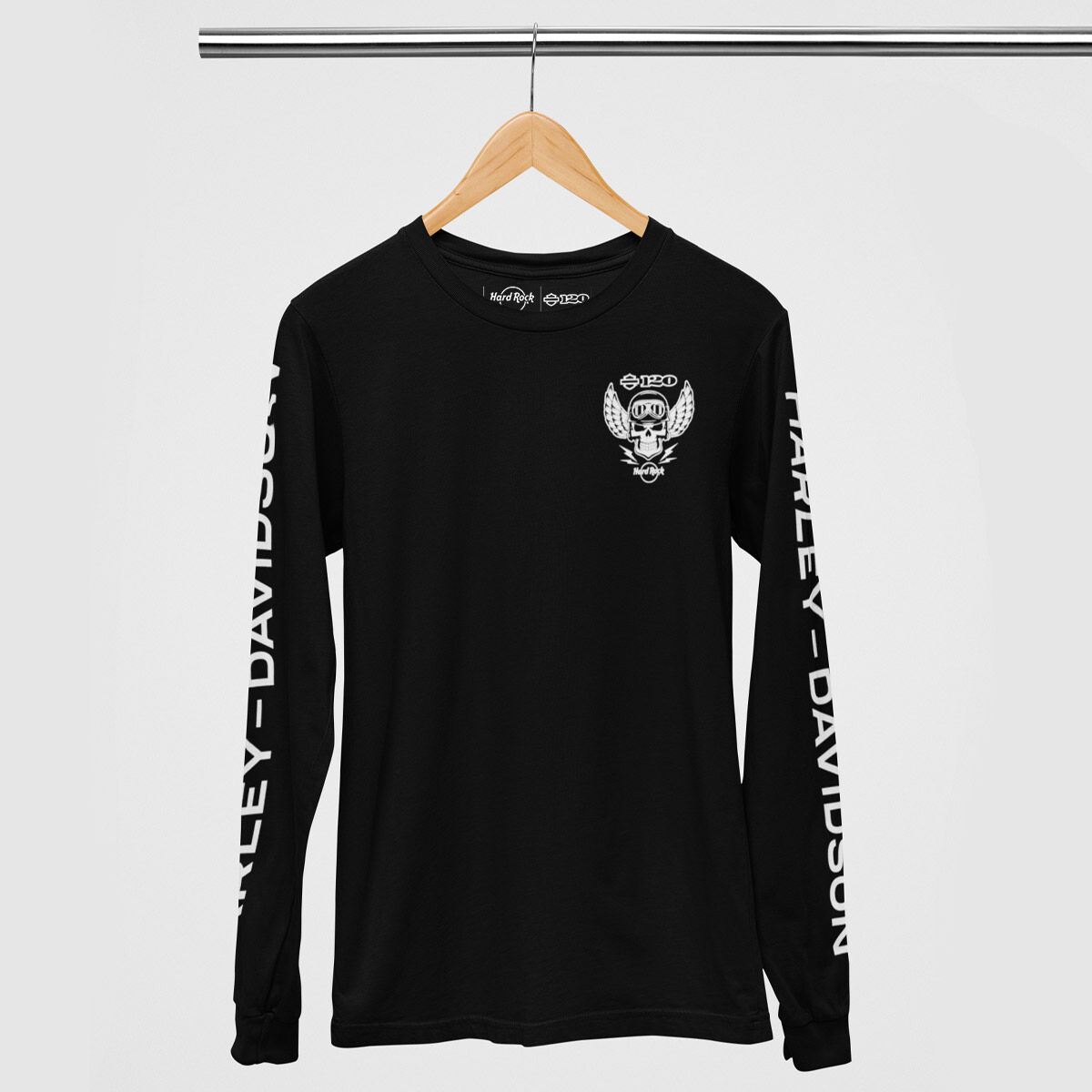 初売り Harley Davidson Skull Goggles Adult Fit Longsleeve Tee in トップス