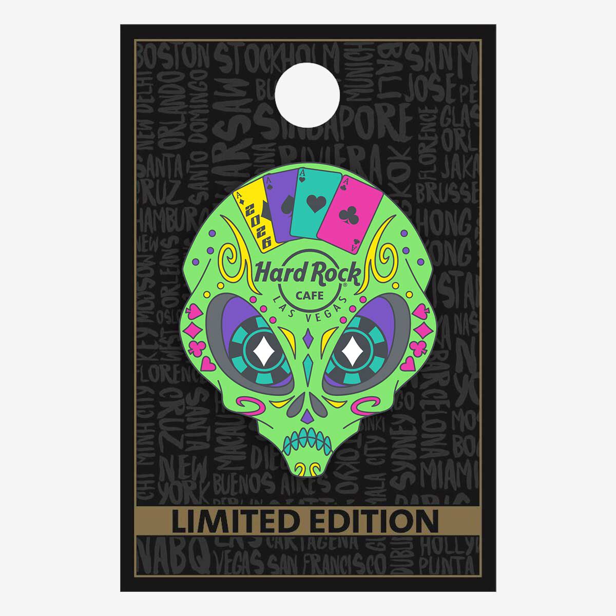Hard Rock Las Vegas Alien Sugar Skull 2026 Limited Edition Pin