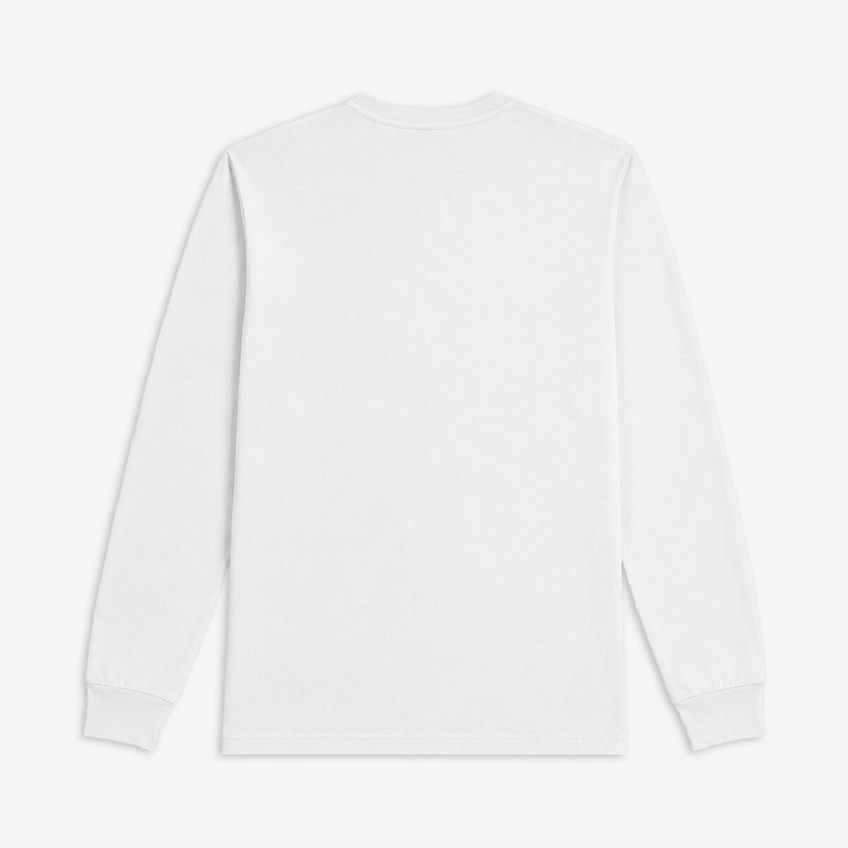Adult Fit Vinyl Logo Longsleeve Tee in White | Online Rock Shop
