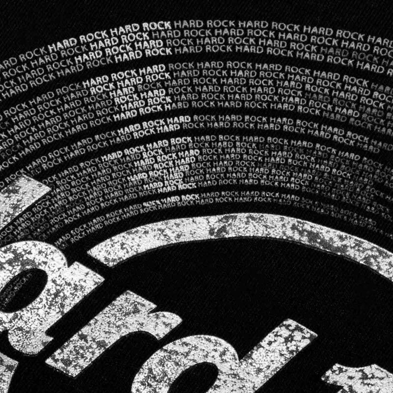Hard Rock Vinyl Logo Men's Shortsleeve Crewneck Tee in Black