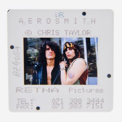 Aerosmith Original 35MM Photograph in Boxed Acrylic Case