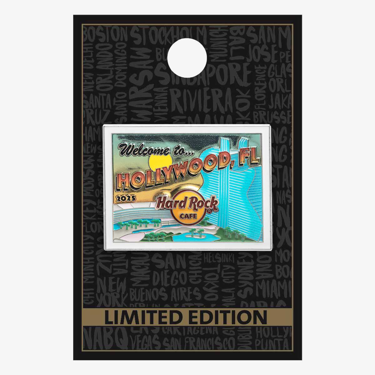 Limited Edition Hollywood, FL 3D Postcard Pin | Online Rock Shop
