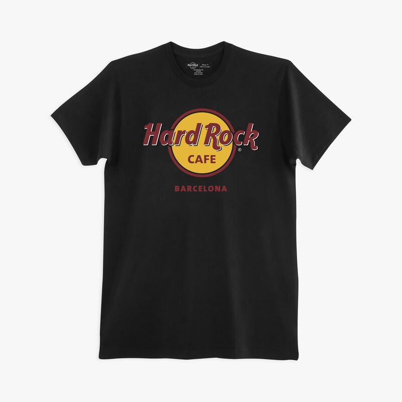 Logo Hard Rock Maglia Men's Black Classic Hard Rock Logo Tee