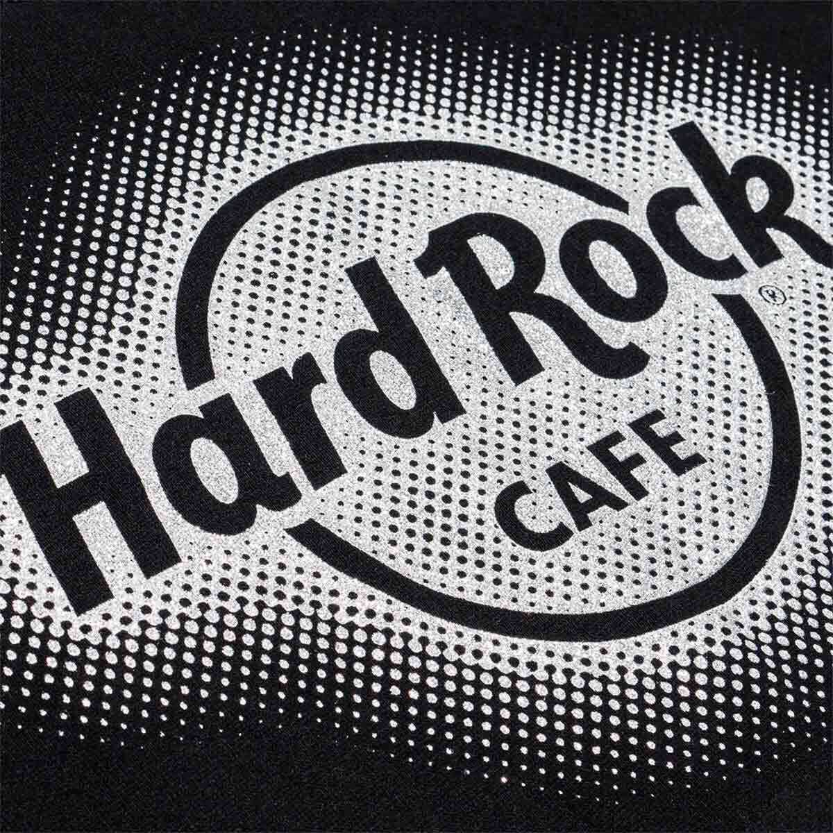 Shine Like a Star Hard Rock Metallic Silver Glitter Logo Ladies Crewneck Sweater Online Rock Shop