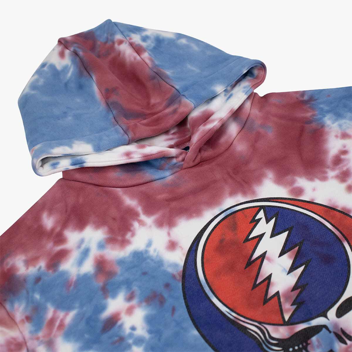 Red and blue tie dye hoodie new arrivals