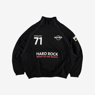 Gradient Logo Quarter Zip Jacket in Black