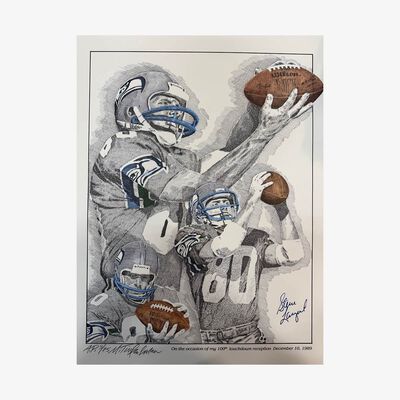 Steve Largent Signed Lithograph Limited to 75