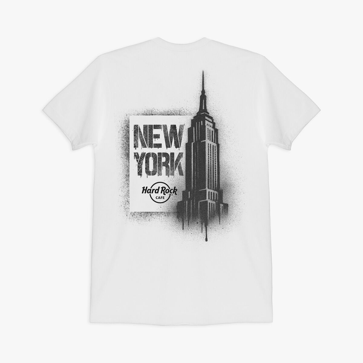 Hard Rock Empire State Building Stencil Adult Fit Cotton Tee in