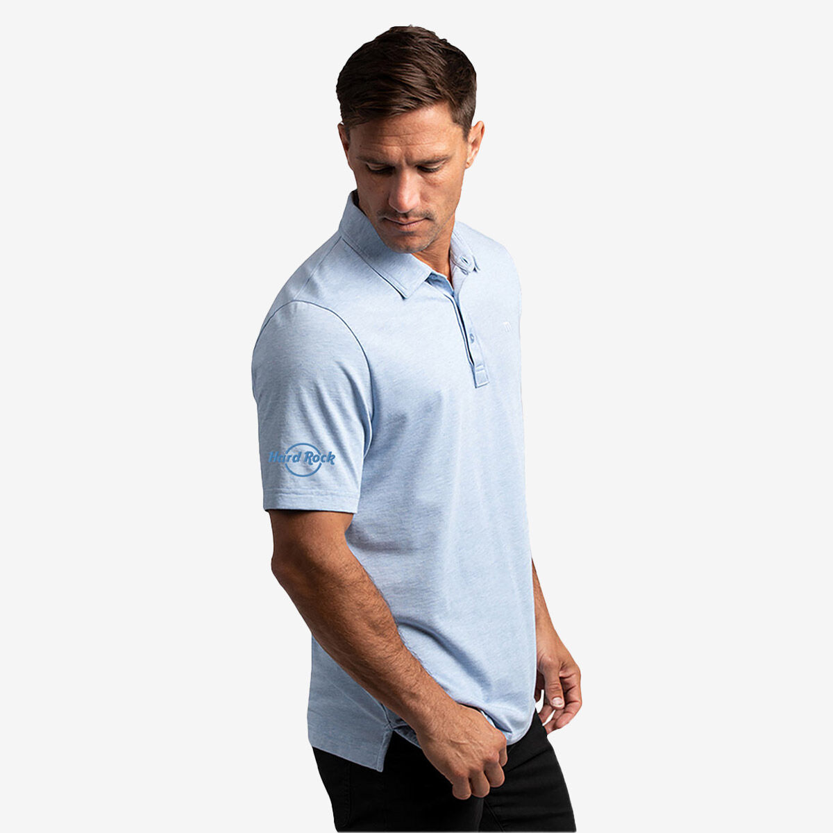 TravisMathew - Zinna Polo - HEATHER LIGHT BLUE - FCA Gear