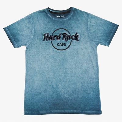 Denim Wash Chenille Logo Tee Denim Wash Chenille Logo Tee