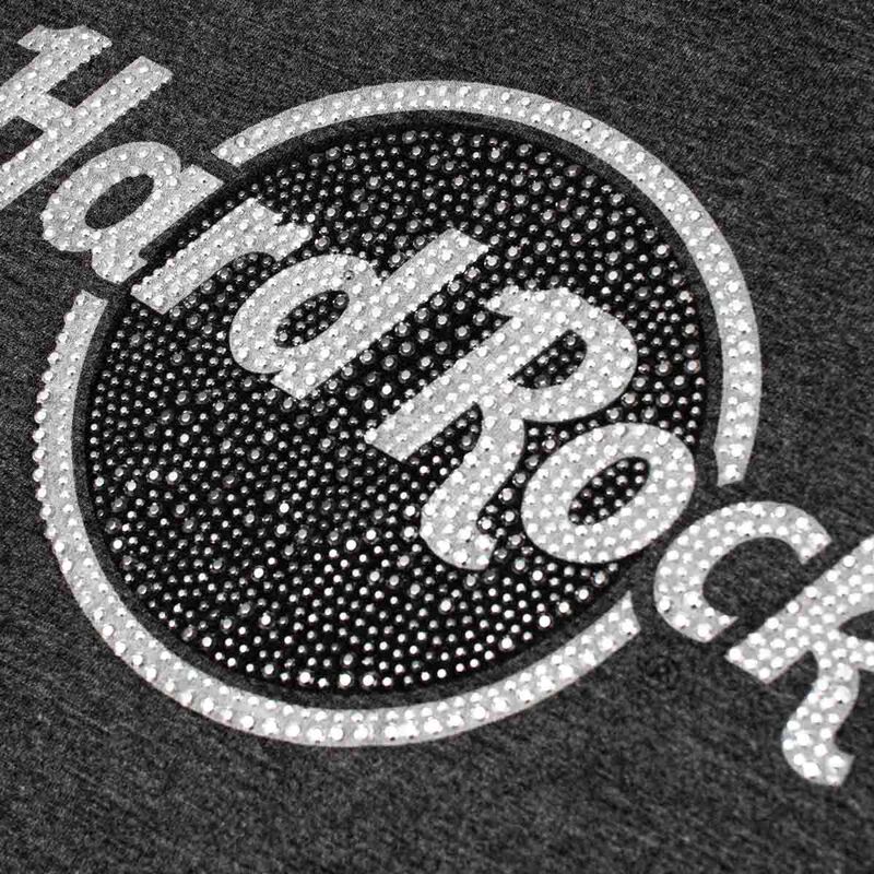 Hard Rock Rhinestones Logo Shortsleeve Crewneck T-Shirt