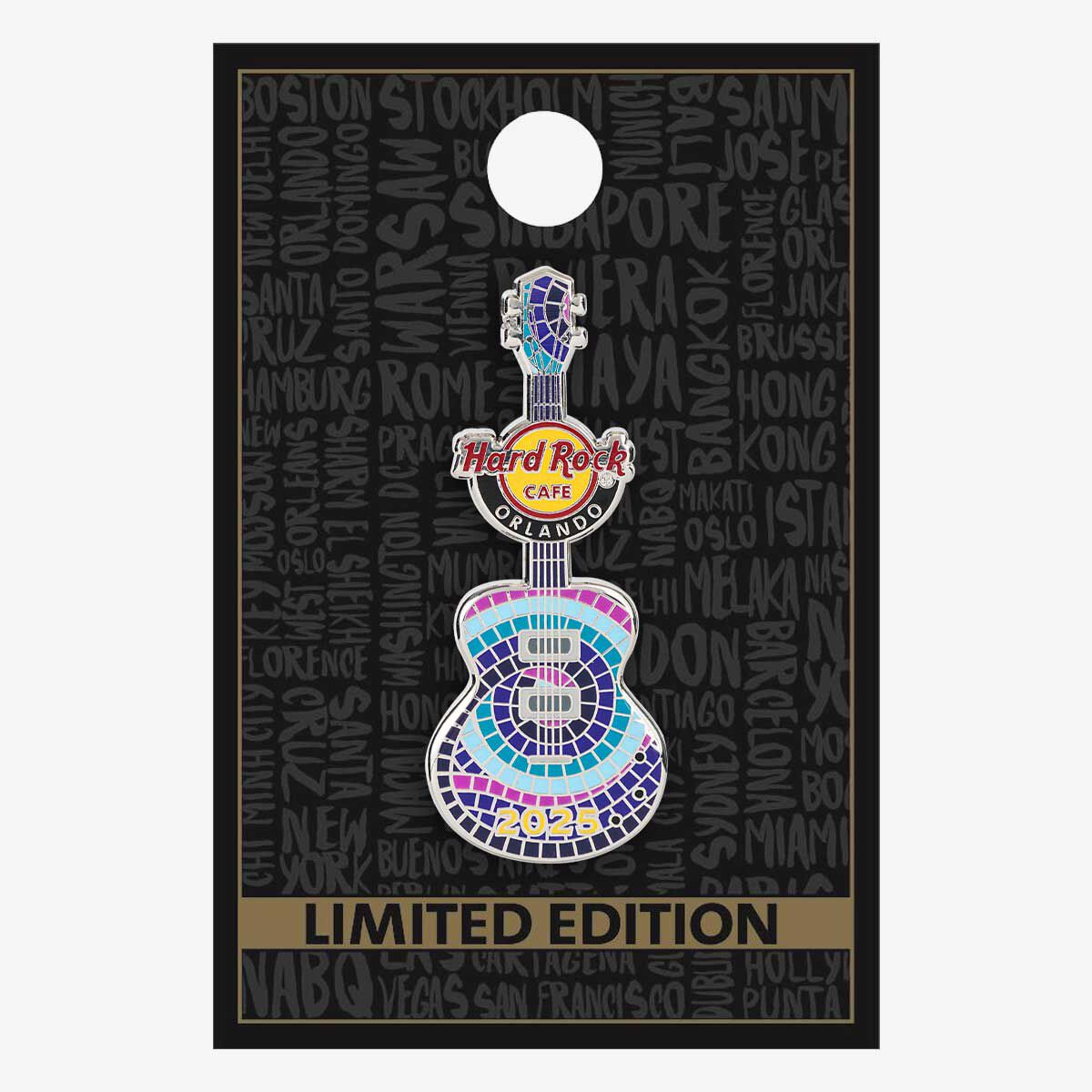 ハードロックカフェ　Stained Glass Guitar Pin 5個セット Las Vegas Stained Glass Club Guitar Pin | Online Rock Shop