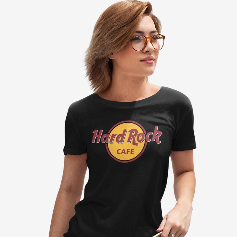 Women's Black Classic Logo Tee image number 8