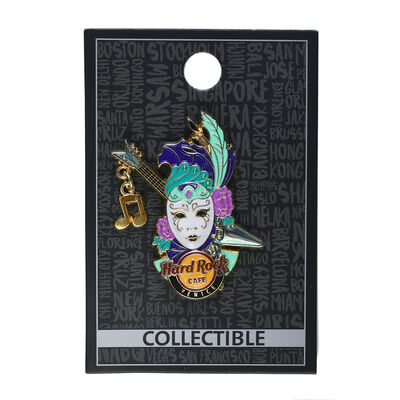 Venice Carnival 3D Mask with Dangle Pin